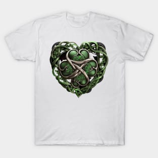 Ireland Shamrock into Heart T-Shirt